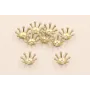 Casquilla 10mm con 8 pestañas esmaltadas Crema / Cuentas Metálicas de Latón / Zamak