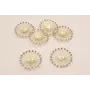 Casquilla Sol 40mm Puntas Beige / Cuentas Metálicas de Latón / Zamak