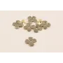 Cuenta Flor 15mm esmaltada Visón / Cuentas Metálicas de Latón / Zamak
