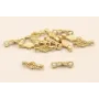 Entrepieza labrada 12*5mm Dorado Mate / Cuentas Metálicas de Latón / Zamak