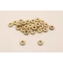 Rueda estriada de 3*1mm Dorado Mate / Cuentas Metálicas de Latón / Zamak