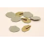 Pieza esmaltada 21*12mm Esmalte Gris / Cuentas Metálicas de Latón / Zamak