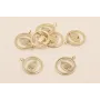 Colgante Acero Inoxidable 11mm Ojo Oro / Cuentas Metálicas de Acero Inoxidable