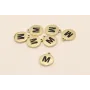 Chapa acero Inoxidable 10mm letra M / Cuentas Metálicas de Acero Inoxidable