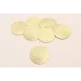 Disco ondulado 37mm Dorado Mate / Cuentas Metálicas de Latón / Zamak
