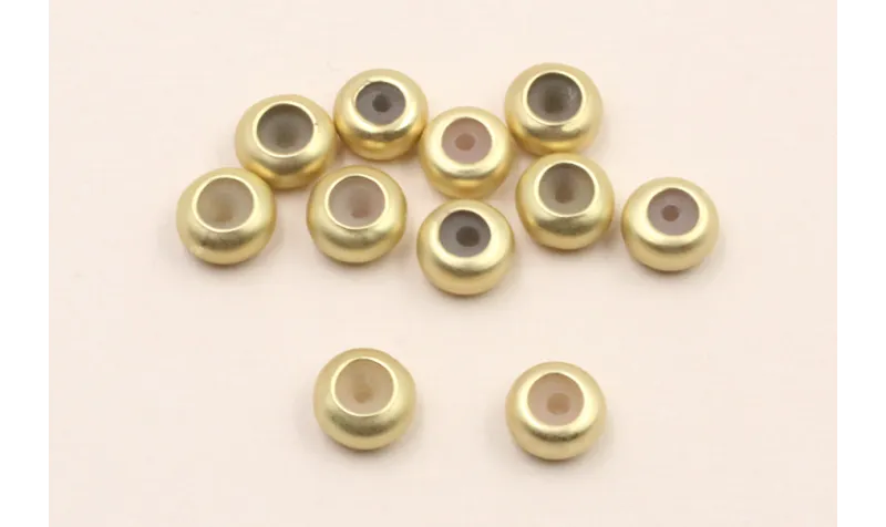 Disco 6mm Oro diam con silicona, agujero de 1mm