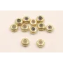 Disco 6mm Oro diam con silicona, agujero de 1mm / Cuentas Metálicas de Latón / Zamak