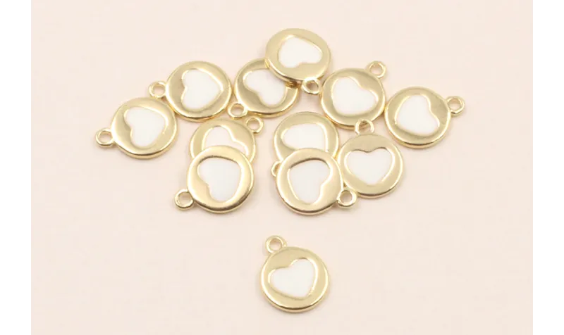 Chapita corazon Blanco 7mm