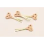 Cuenta Tijeras 25*10 esmaltadas Rosa Palo / Cuentas Metálicas de Latón / Zamak