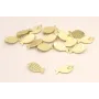 Cuenta Pez Oro Mate con arandela por detrás 14*8mm / Cuentas Metálicas de Latón / Zamak