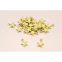 Cuenta Estrella 6mm esmalte Amarillo pálido / Cuentas Metálicas de Latón / Zamak
