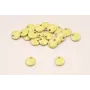 Cuenta Disco esmaltado 6mm Amarillo Pálido / Cuentas Metálicas de Latón / Zamak