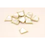 Pieza Gota Dorado Mate con Nacar engarzado 14*10mm / Cuentas Metálicas de Latón / Zamak