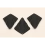 Cuenta Abanico plisado con anilla 35*25mm Negro / Cuentas Metálicas de Latón / Zamak