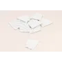 Cuenta Abanico plisado con anilla 35*25mm Blanco / Cuentas Metálicas de Latón / Zamak
