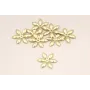 Cuenta Flor 6 pétalos 16mm Dorado Mate / Cuentas Metálicas de Latón / Zamak