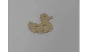 Cuenta Pato 2 agjueros 14*13mm oro mate / Cuentas Metálicas de Latón / Zamak