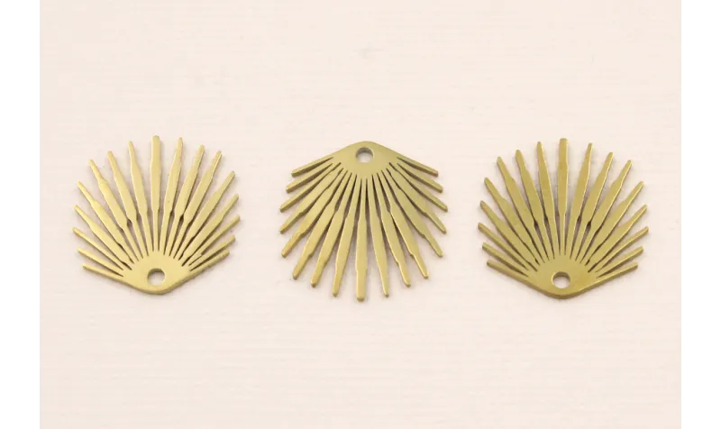 Cuenta Acero Concha Acero 12*18mm Oro / Cuentas Metálicas de Acero Inoxidable