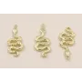 Colgante Serpiente 25*10*1,5mm Dorado / Cuentas Metálicas de Latón / Zamak