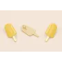 Cuenta Polo 18*8mm D.Mate esmalte Amarillo / Cuentas Metálicas de Latón / Zamak