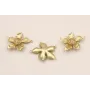 Colgante Flor 2 anillas 28*22*5mm Dorado Mate / Cuentas Metálicas de Latón / Zamak