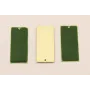 Cuenta Rectangulo 38*15 D.Mate Esmalte verde / Cuentas Metálicas de Latón / Zamak
