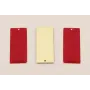 Cuenta Rectangulo 38*15 D.Mate Esmalte Rojo / Cuentas Metálicas de Latón / Zamak