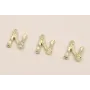 Colgante Letra N latón Dorado 15*10mm / Cuentas Metálicas de Latón / Zamak