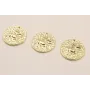 Medalla 16mm latón Dorado Horóscopo SAGITARIO / Cuentas Metálicas de Latón / Zamak