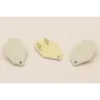 Cuenta Hexágono doble anilla trasera 20*13mm Beige / Cuentas Metálicas de Latón / Zamak