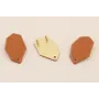 Cuenta Hexágono doble anilla trasera 20*13mm Teja / Cuentas Metálicas de Latón / Zamak