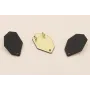 Cuenta Hexágono doble anilla trasera 20*13mm Negro / Cuentas Metálicas de Latón / Zamak