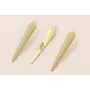 Colgante Cuña esmaltada 23*5mm Beige / Cuentas Metálicas de Latón / Zamak