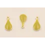 Colgante Acero Inox. Gota 9*4mm esmalte pistacho / Cuentas Metálicas de Acero Inoxidable
