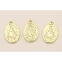 Colgante Acero Inox. Medalla Virgen 26*18mm Oro / Cuentas Metálicas de Acero Inoxidable