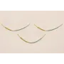 CuentaAcero Inox Arco 55mm Oro Turquesa Mostaza / Cuentas Metálicas de Acero Inoxidable