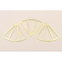 Colagnte Lámina abanico 57*62mm Dorado Mate / Cuentas Metálicas de Latón / Zamak