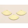 Pieza Abanico de 20*12mm Dorado Mate / Cuentas Metálicas de Latón / Zamak