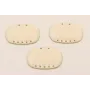 Cuenta Ovalada 25*18mm 5 + 2 agujeros Beige / Cuentas Metálicas de Latón / Zamak