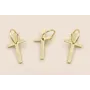 Acero Inox. Colgante Cruz 20*10 y aro de 9mm Oro / Cuentas Metálicas de Acero Inoxidable