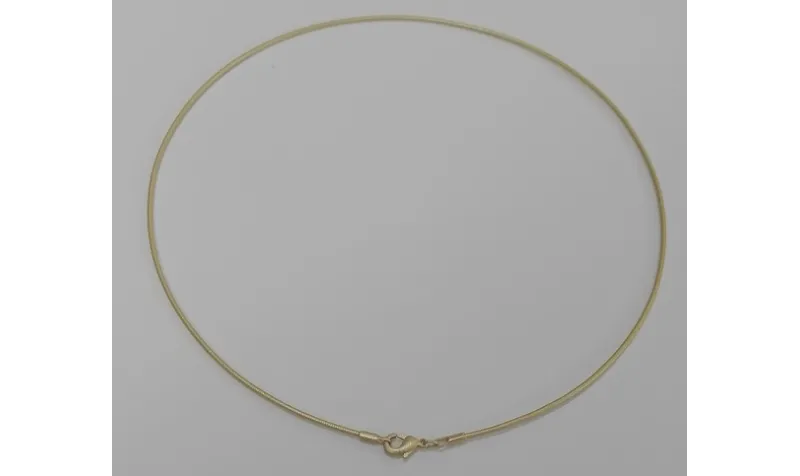 Collar hilo flexible 1,2mm oro mate / Bases de Collares de Latón / Zamak