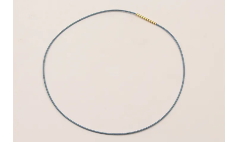 Collar acero espiral 1,4mm*42cms Az / Bases de Collares de Latón / Zamak