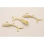 Cuenta Pez 80*15mm Dorado Mate Esmalte Crema / Cuentas Metálicas de Latón / Zamak