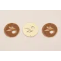 Disco 25mm esmalte marrón con Hoja Calada / Cuentas Metálicas de Latón / Zamak