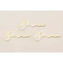 Pieza Ramo Flores Blancas 42*20 Oro Mate  Esmalte / Cuentas Metálicas de Latón / Zamak