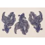 Colgante Pez Tropical Plano 60*35mm Azul oscuro / Cuentas Metálicas de Latón / Zamak