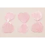 Cuenta Pareja de Pétalos 50*27mm Rosa Metálico / Cuentas Metálicas de Latón / Zamak