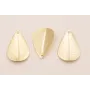 Péndulo doblado 20*12mm Oro y Oro satinado / Cuentas Metálicas de Latón / Zamak