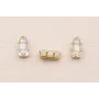 Cabujónn cristal cónico  2*3*6 mm color Cristal / Cuentas Metálicas de Latón / Zamak