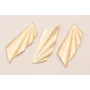Fleco metálico ondulado 60*15mm Dorado Mate / Cuentas Metálicas de Latón / Zamak
